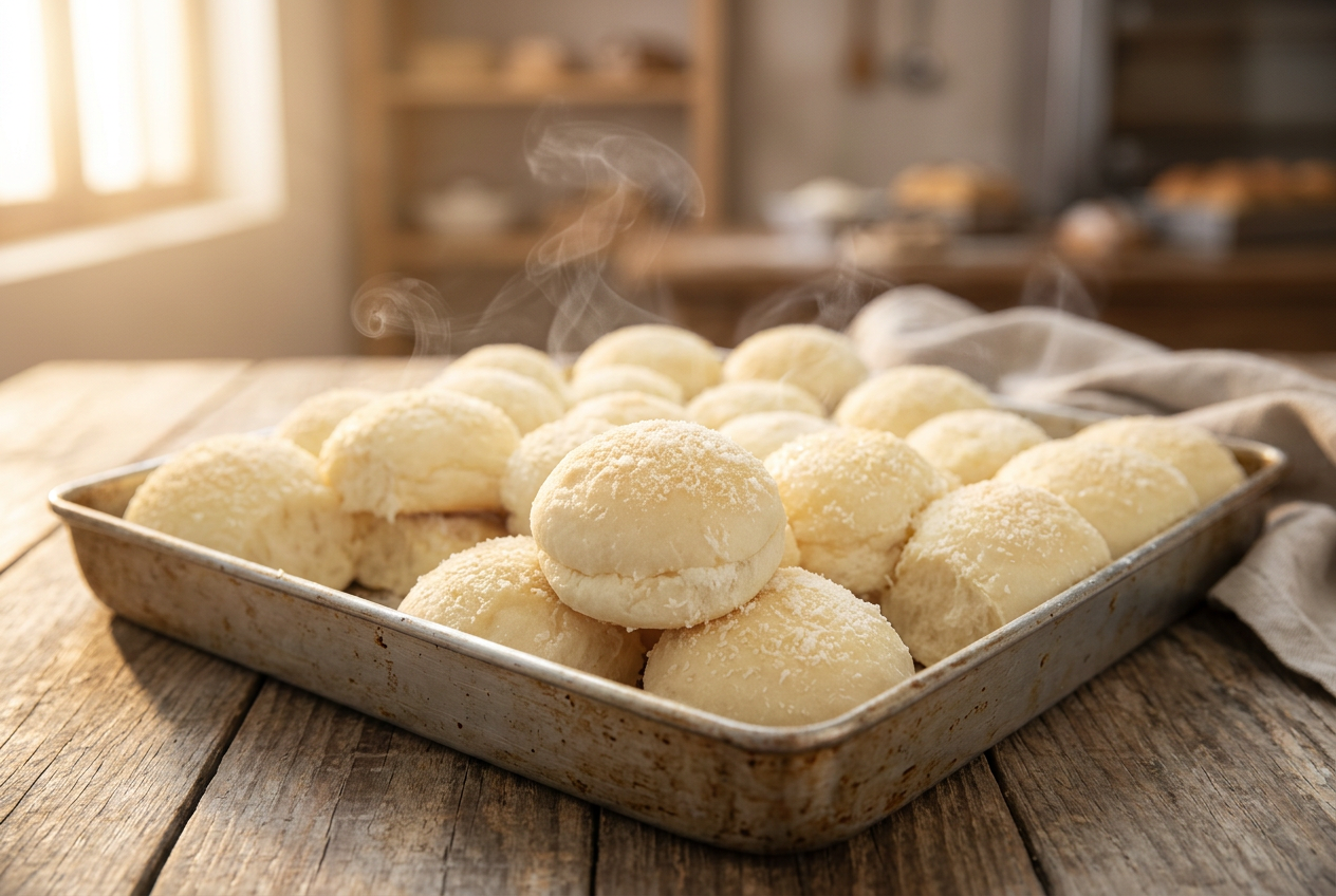 Pão delícia sem glúten recém-saído do forno